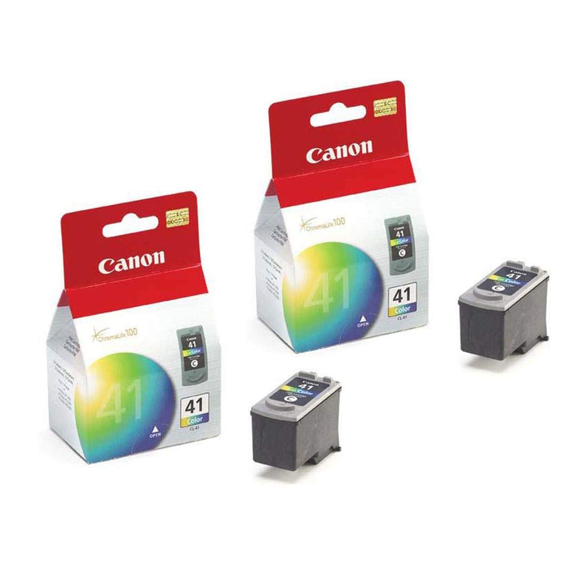 Canon 2 Pack CL-41 Fine Color Ink Cartridge for PIXMA IP, MX, MP, and P Series Printers