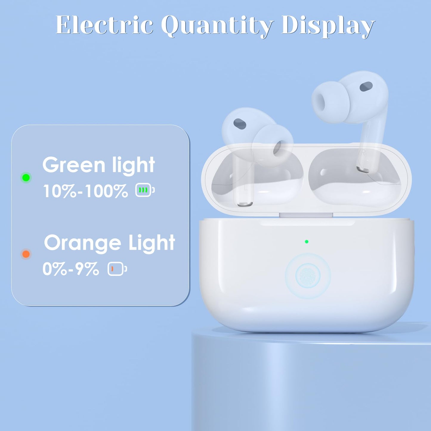 JKV Wireless Charging Replacement for AirPod Pro 3 Charging Case with USB-C Port, Only Compatible with Air Pods Pro 3rd Charger Case with Bluetooth