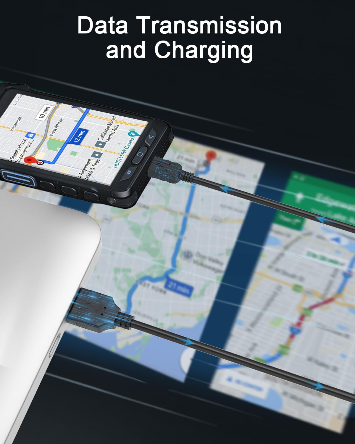 Mini USB Cable Compatible with Garmin Car GPS Navigator Nuvi Approach Colorado Dakota Edge Gpsmap Montana Streetpilot Zumo Vista Magellan Navigon Mini
