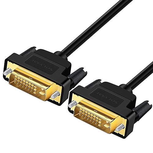 SOEYBAE DVI to DVI Cable 1M, 24+1 Pin Male to Male Digital Video Monitor Cable, High Speed Transmission Supports 1920x1200 WUXGA (1080p Full HD)