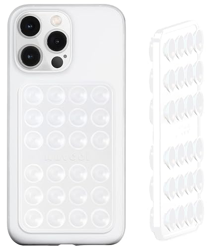 Anteel Double-Sided Silicone Suction Phone Case Mount, Enhanced Suction Cup Power and Thickened Grip for Selfies and Videos, Durable, Hands-Free Non