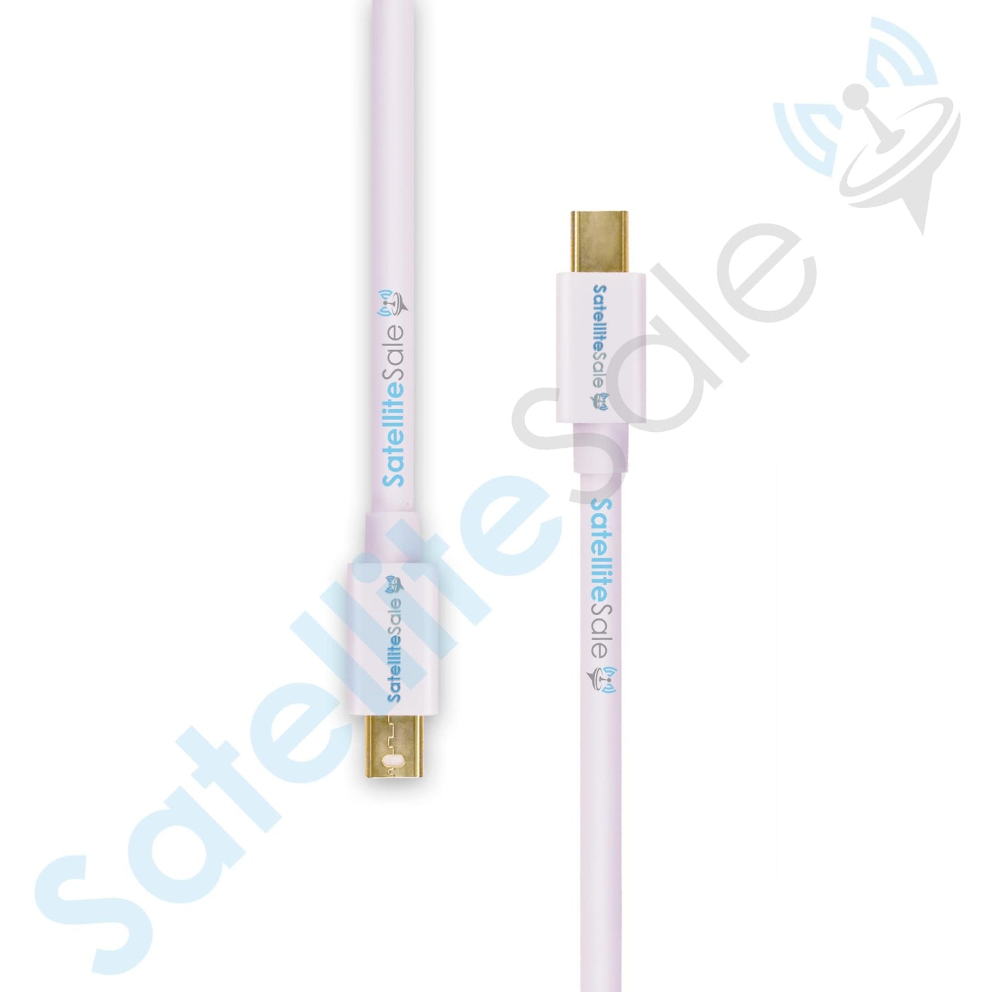SatelliteSale Mini DisplayPort to Mini DisplayPort DP Cable Male to Male 4K/30Hz 8.64Gbps Universal Wire PVC White Cord 6 feet