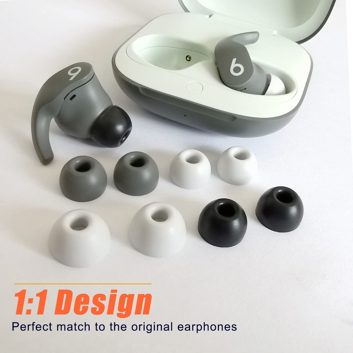 Luckvan Silicone Ear Tips for Beats Fit Pro/Beats Studio Buds Tips Replacement Ear Tips for Beats Earbuds 6 Pairs LMS (Black)