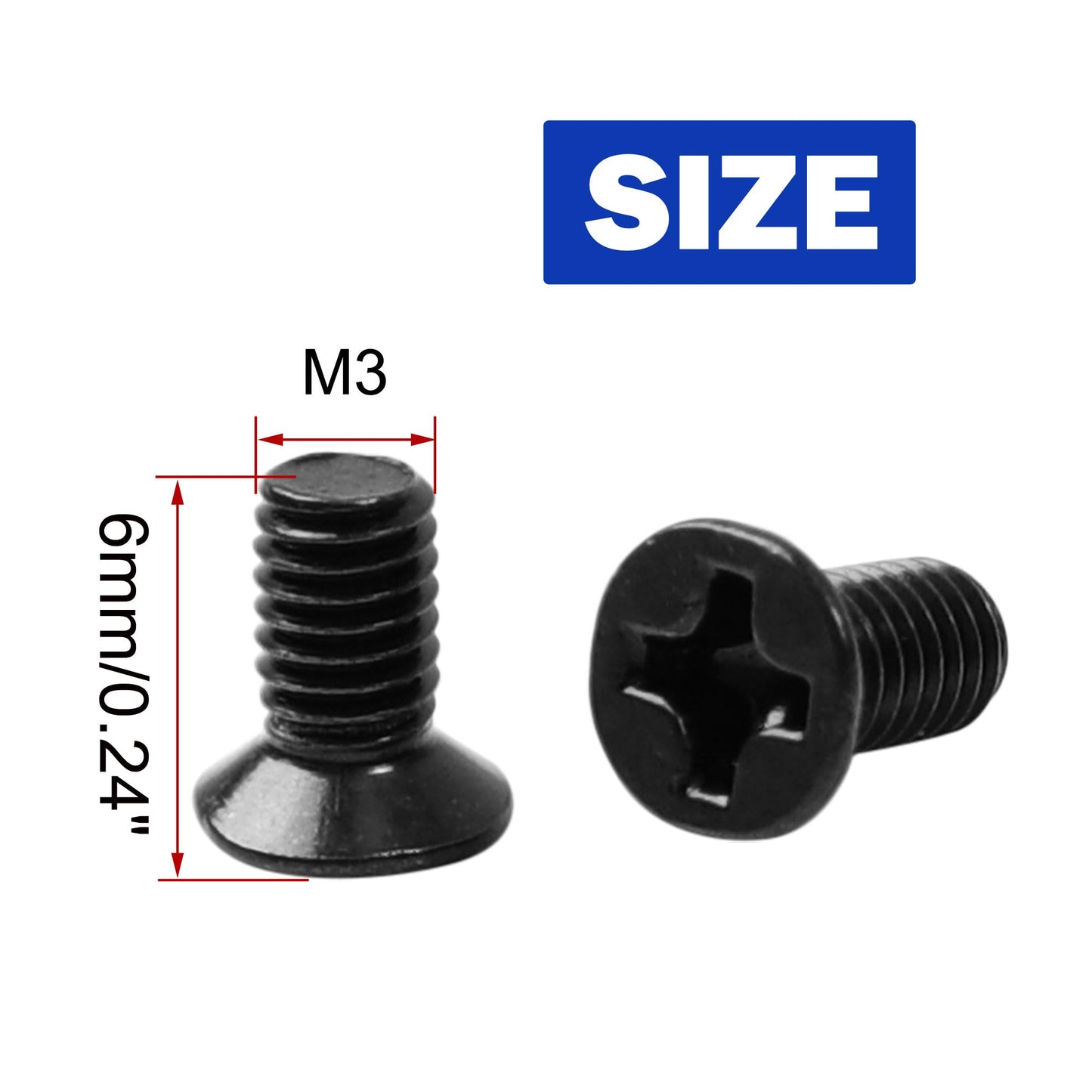 uxcell 50 Pcs M3 x 4mm Screws Replacement Black for Laptop Hard Drive