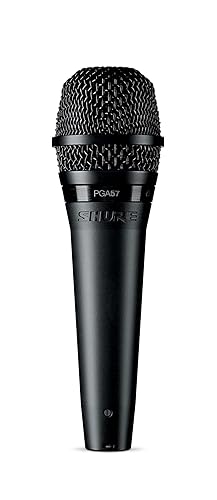 Shure PGA57 Dynamic Microphone - Professional Quality Instrument Mic with Cardioid Pick-up Pattern, 3-in XLR Connector, Stand Adapter and Zipper