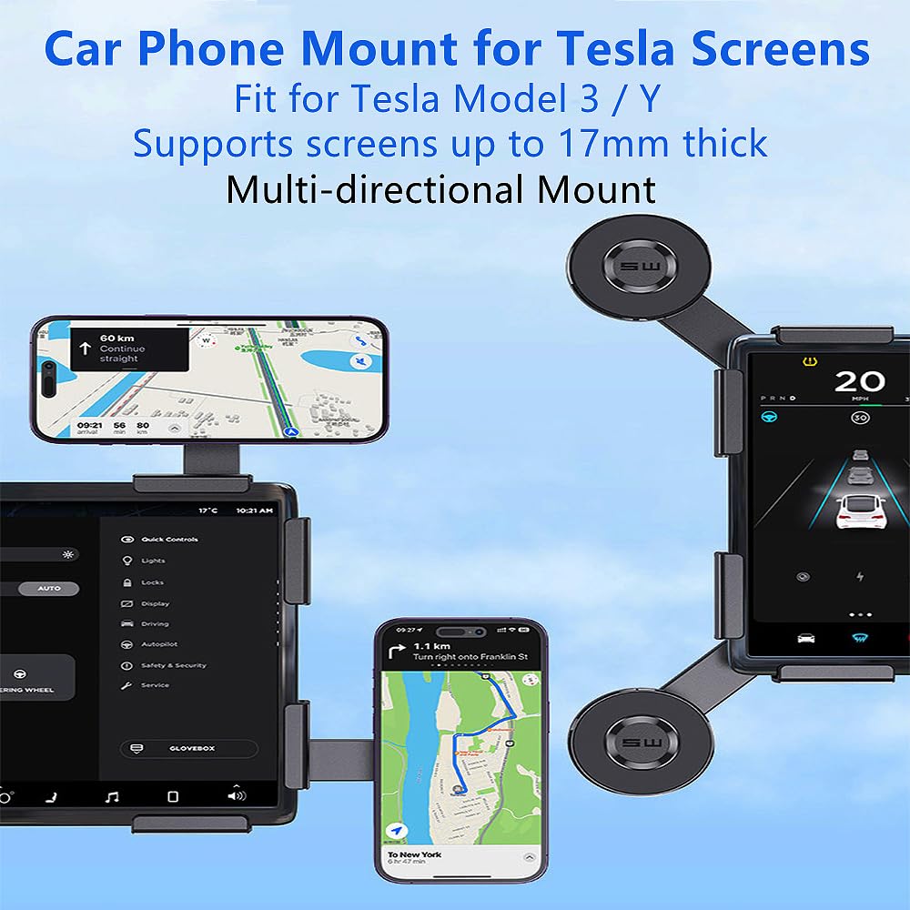 GALEFORM Magnet Phone Mount for Tesla Model 3/Y Accessories, Tesla Phone Mount for Magsafe iPhone & Android Phones, Strongest Magnetic Power