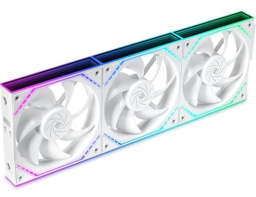 Thermalright TL-M12QW X3 120mm PC Case Fans, PWM ARGB Fans, 2000RPM High Airflow, Daisy-Chain, Infinity Mirror Lighting, 3-Pack