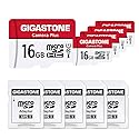 GIGASTONE 16GB Micro SD Card 5-Pack, Camera Plus, MicroSDHC Memory Card for Wyze Cam, Security Camera, Full HD Video Recording, UHS-I U1 Class 10, up