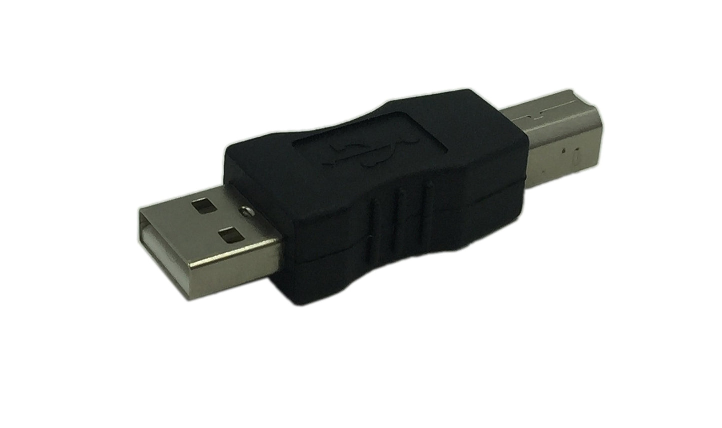 CERRXIAN USB Type A Male to USB Type B Male Connector Converter Adapter (2Pack)