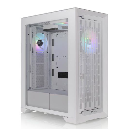 Thermaltake CTE T500 TG ARGB Snow E-ATX Full Tower with Centralized Thermal Efficiency Design; 3x140mm White CT140 ARGB Fans Pre-Installed; Tempered