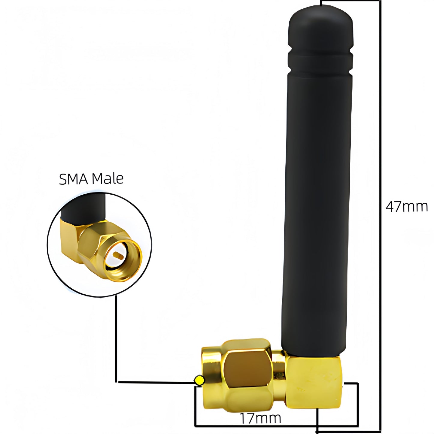 Dual Band WiFi Mini Antenna 3dBi SMA Male Antenna (2-Pack) 2.4GHz 5GHz 5.8GHz Rubber Duck Antenna for Wireless Router Network Card WiFi USB Adapter IP