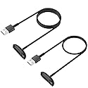 EEweca [2-Pack] Charger Cable for Fitbit Inspire 2, Replacement Charging Cable Accessory (3.3 ft/1.0 ft)