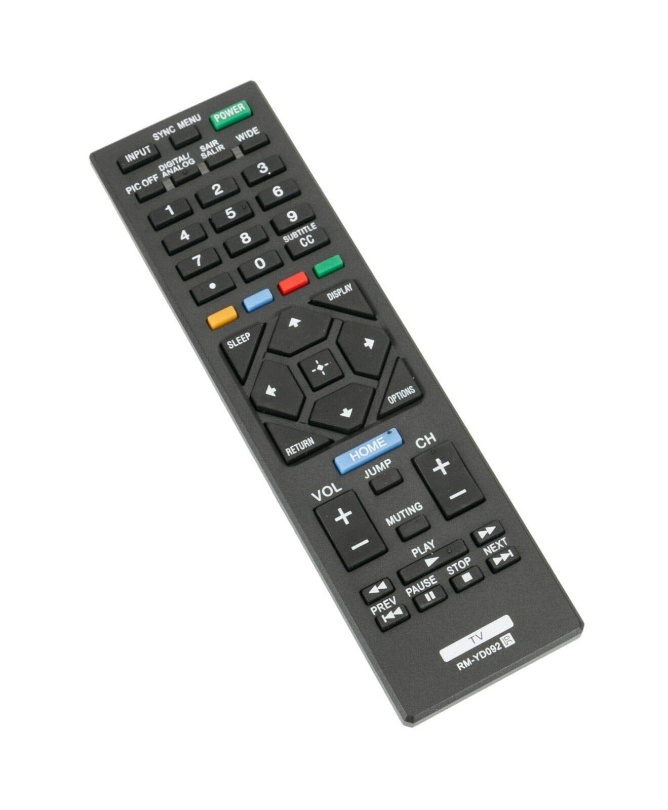New RM-YD092 Replace Remote Control for Sony LCD TV KDL-32R400A KDL-40R450A KDL-46R450A