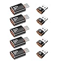 10-Pack 10Gbps/120W USB C to USB Adapter & C Male to 3.1 Female Charger,Compatible with MacBook Pro/Air, iPhone 16 15 Pro Max/15 Plus/14 13 12…