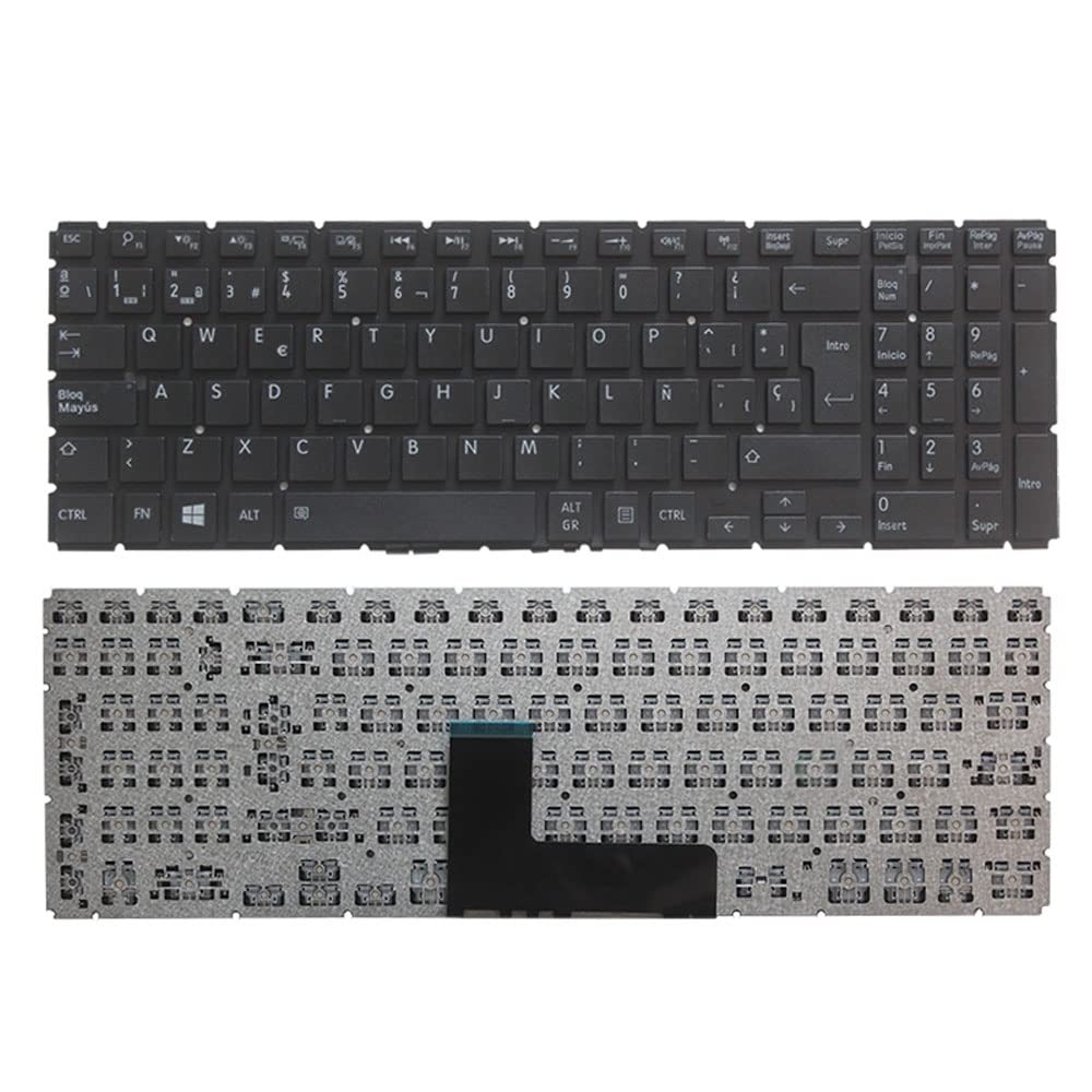 AKGIFT Laptop Replacement Keyboard Compatible for Toshiba Satellite L50-B L55-B S50-B L55DT-B S55-B (Spanish Layout No Backlit)