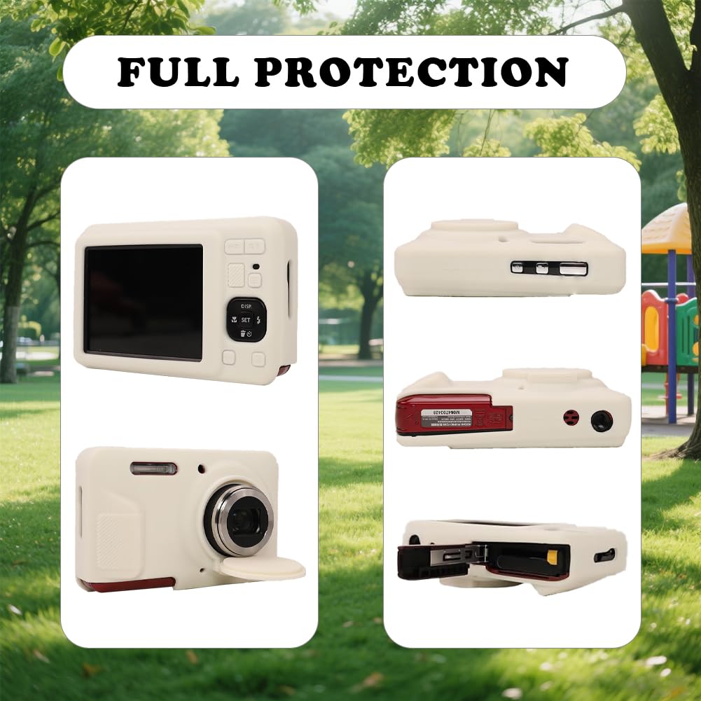 Screen Protector (3+1Pack) Compatible for Kodak PIXPRO FZ55 Digital Camera,Tempered Glass Film Anti-Scratch High Definition and Soft Silicone Case