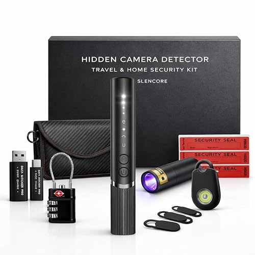 Hidden Camera Detector by Silencore - Travel Privacy Protection Kit for Hotels & Airbnb, Office | Spy Camera Detection, GPS Tracker Detector, USB Data