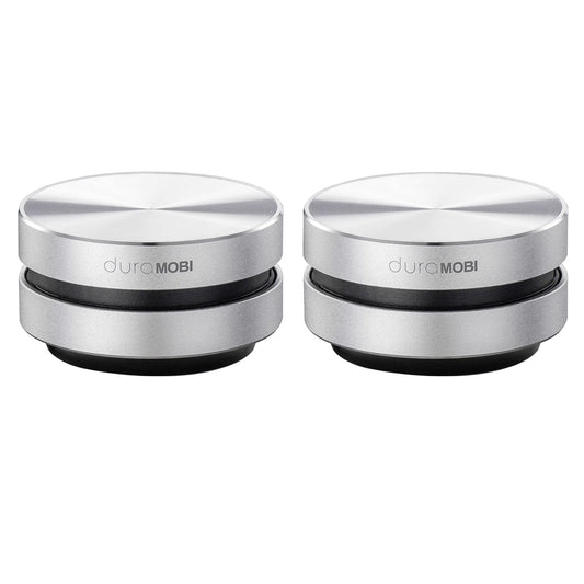 Henniu Bone Conduction Speakers, Wireless 2 Pack Mini Portable Loud Stereo Sound Built-in Mic (Silver-2pcs)