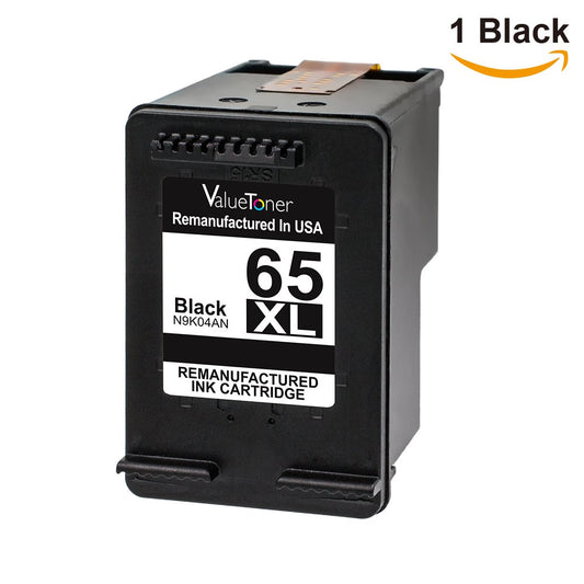 Valuetoner HP Deskjet 3755 Remanufactured Ink Cartridge Replacement for HP 65 XL/65XL High Yield, Compatible with 3720/3721/3730/3732/3752/3758