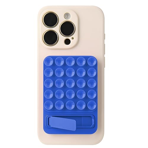 EASTOU Suction Phone Mount for Case, 2 in 1 Silicone Octo Cup Buddy Sticky Grip Holder for iPhone, Hands-Free Selfie/Video for TikTok Influencers,Dark