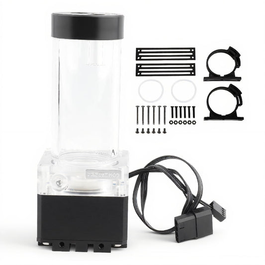 8W 7V CPU Water Cooling Pumpe Reservoir DIY Set, 800L/H 4m Pump Reservoir Combo, G 1/4" Thread Port, PC CPU Water Cooling System Heat Exchanger Tool