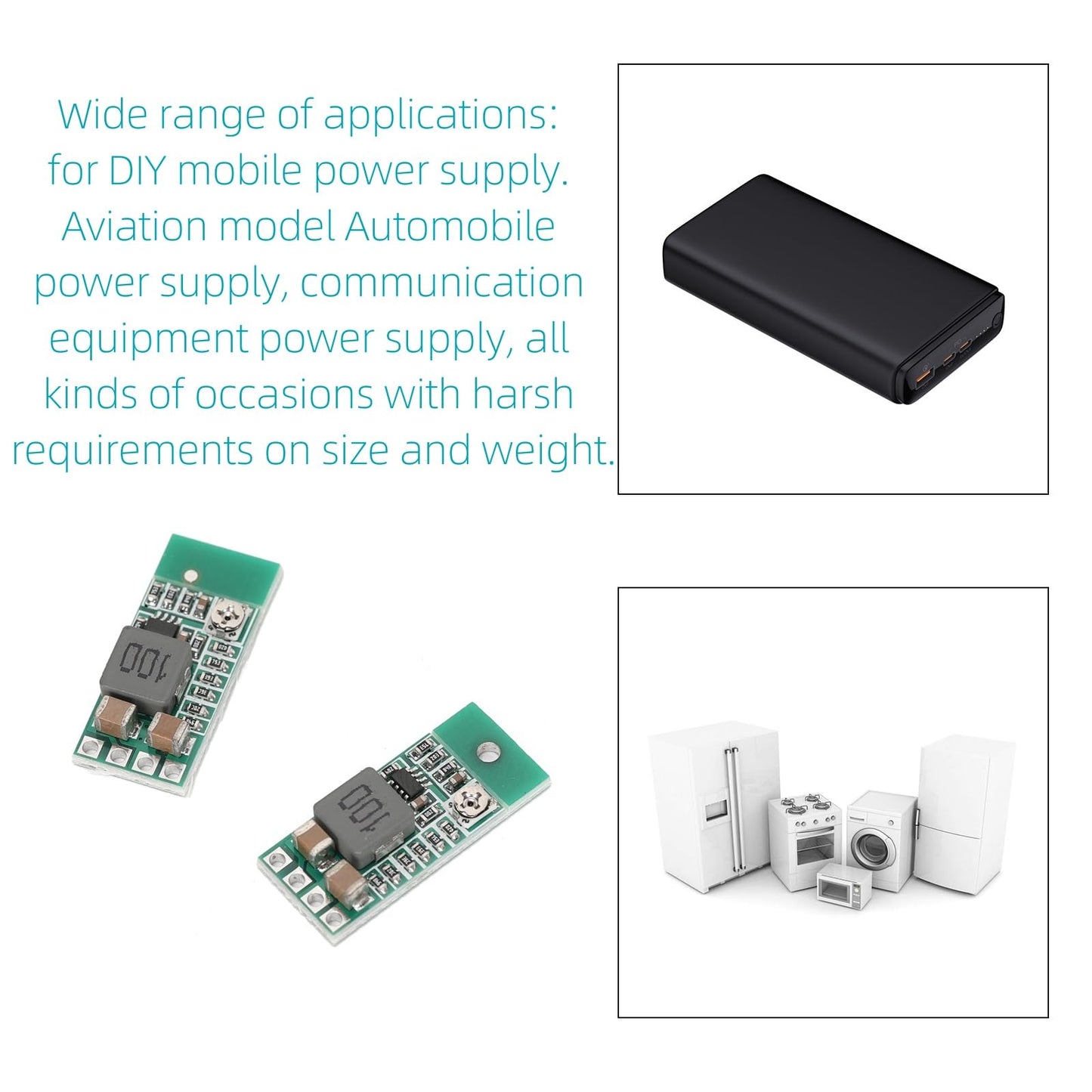 Ruimou 10pcs Regulator Module Mini Voltage Reducer Adjustable DC 4.5V-24V to 0.8V-17V 3A Buck Converter Board (20mm x10mm) for DIY Mobile Power Supply