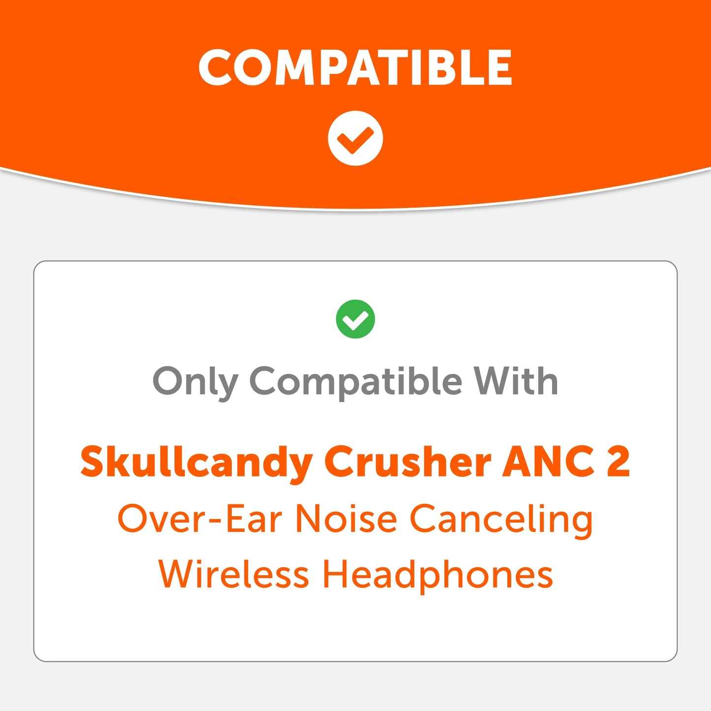 WC PadZ Crusher ANC 2 - Premium Replacement Earpads for Skullcandy Crusher ANC 2 Over-Ear Headphones by Wicked Cushions | Enhanced Comfort & Sound
