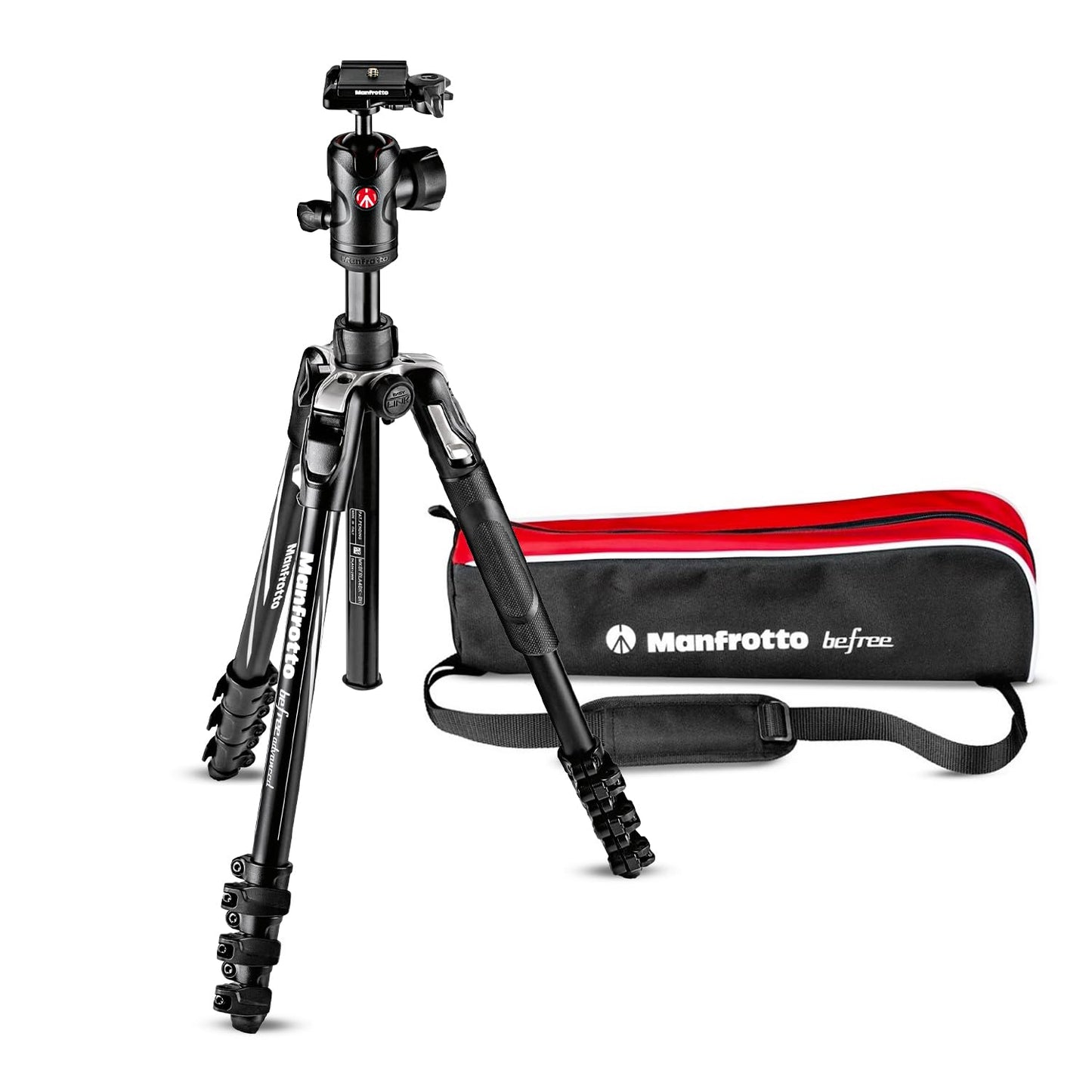 Manfrotto Befree Advanced Camera Tripod with Lever Closure, Portable and Compact Travel Tripod Kit with Ball Head, Aluminum Tripod for DSLR Reflex
