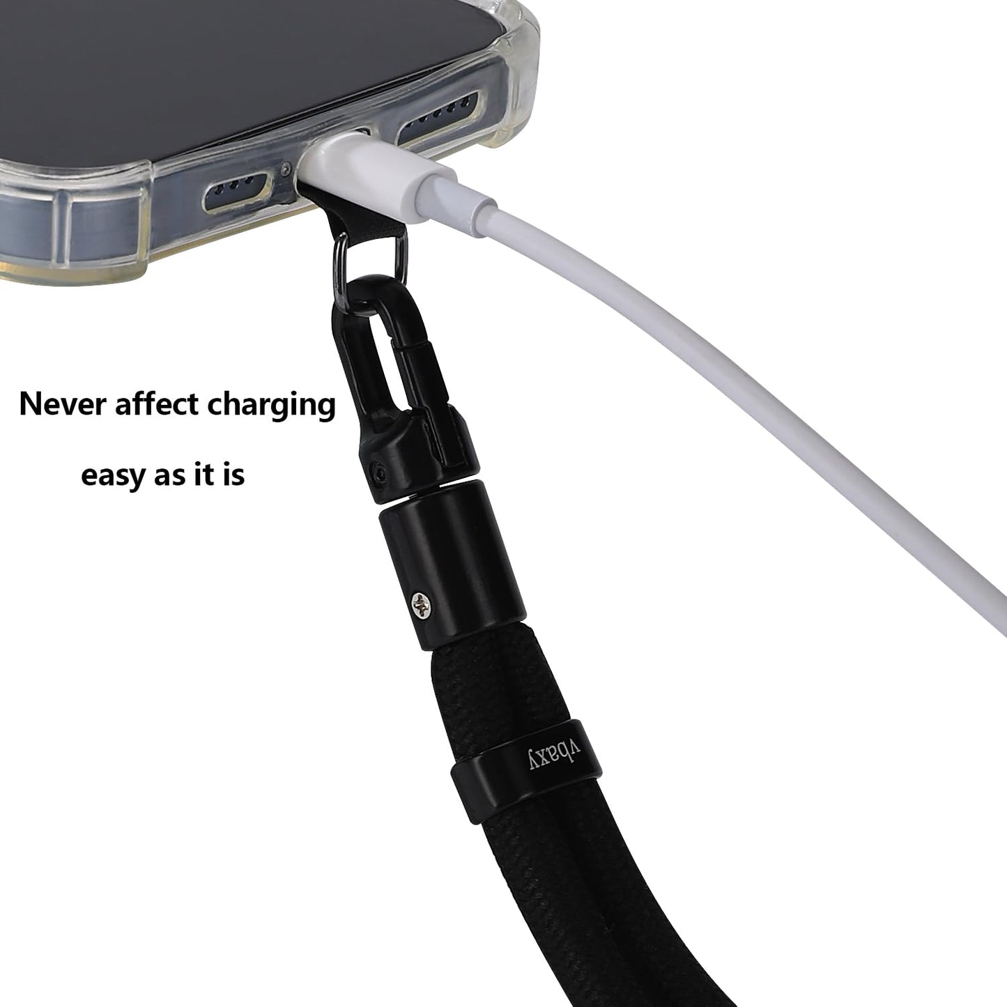 vbaxy Cell Phone Strap,Cell Phone Lanyard Wrist Strap Black (Black)