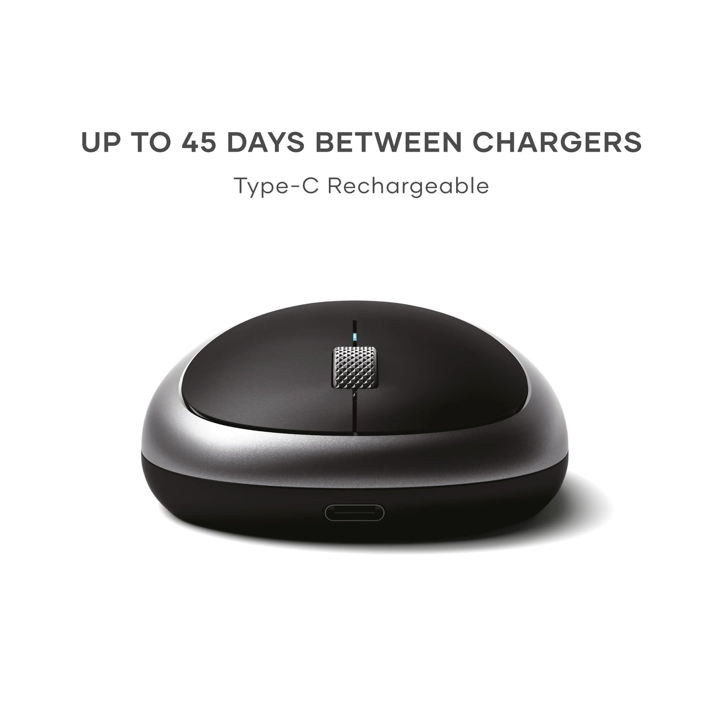 Satechi M1 Wireless Bluetooth Mouse, USB-C Rechargeable, Compact & Portable, for MacBook Air/Pro M5/M4, iPad Air/Pro M5/M4/M3, iPad mini, Mac mini