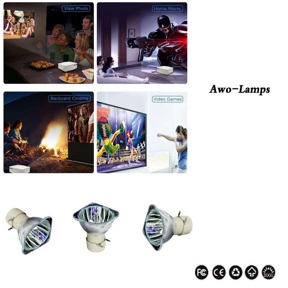 AWO Original UHP Lamp Bulb for BL-FU260C / SP.72Y01GC01 / NP35LP / NP40LP for OPTOMA EH416,WU416,X416,DH400,DH401,DU380,DU400,W416 for NEC