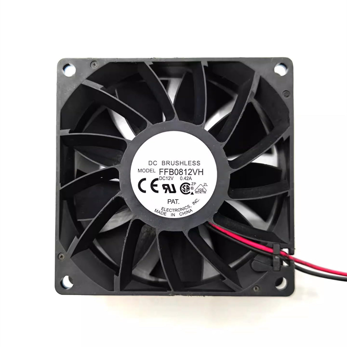 FFB0812VH 8025 2-Wire DC12V 0.42A 5.04W 80x80x25mm 8cm Inverter Cooling Fan