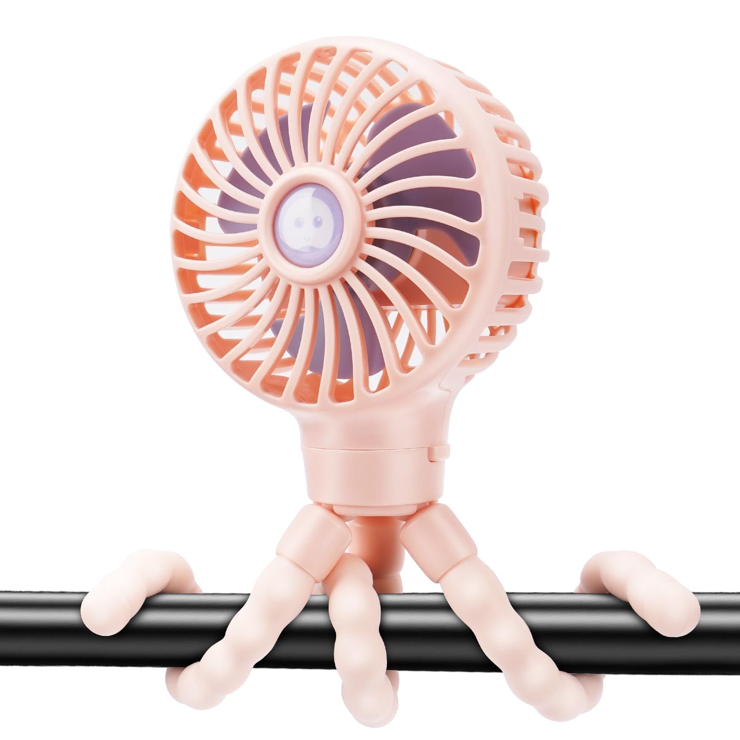 Portable Stroller Fan USB Clip on Fan Rechargeable Small Personal Mini with Removable Flexible Tripod 3 Speed 360° Rotate Can Handheld and Desk