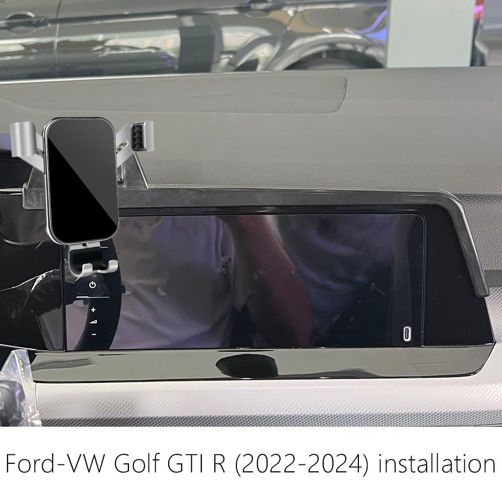 LUNQIN Car Phone Holder for Volkswagen Golf GTI 2022 2023 2024 and VW Golf R 2022-2024 Screen Stand MK8 Auto Interior Accessories Best Cell Phones