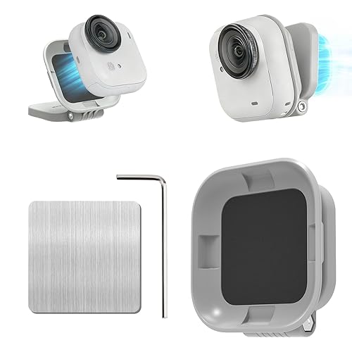 CAPART Magnetic Mount for Insta360 GO Ultra, 180 Degree Tiltable Foldable Tabletop, Quick Release Go Ultra Magnetic Wall Car Pole Mount POV Vlogging
