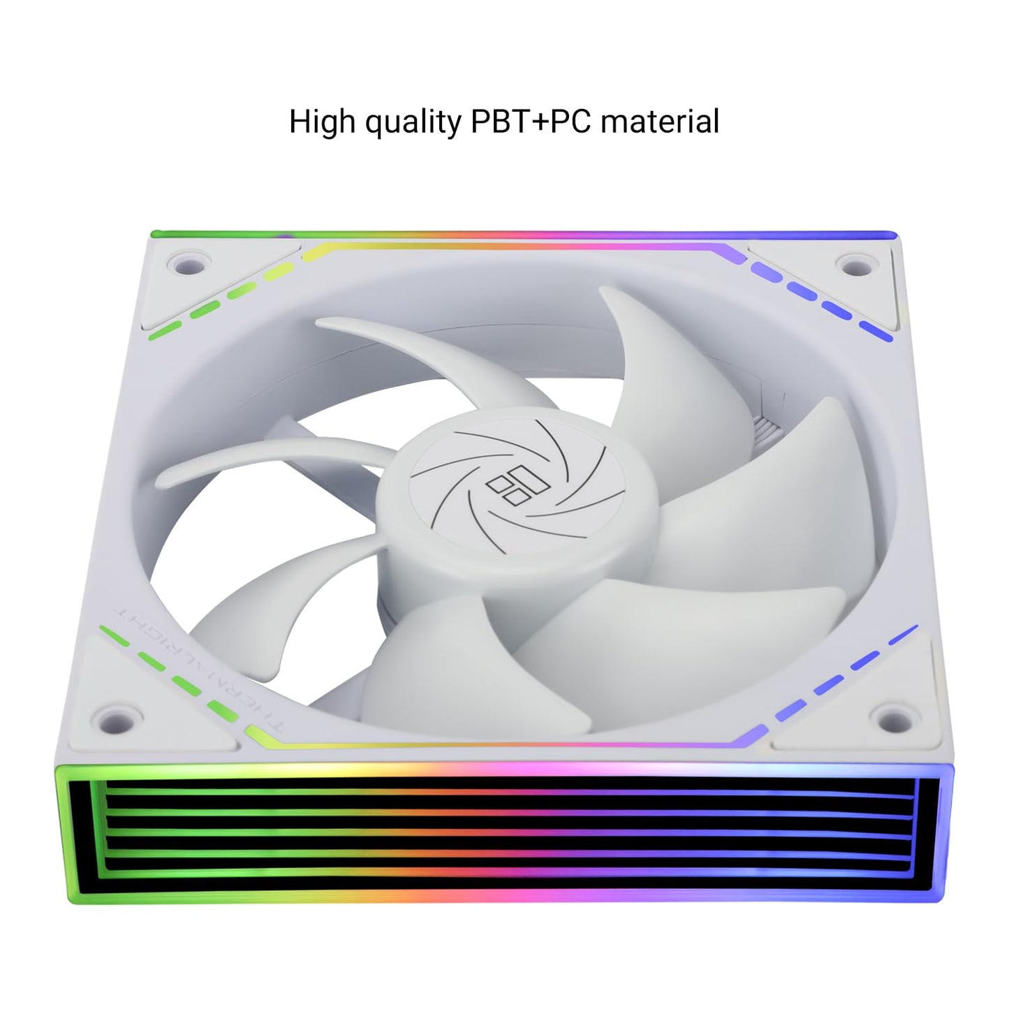 Thermalright TL-M12W CPU Fan 120mm Case Cooler Fan ARGB, 4pin PWM Connector Silent Computer Fan with S-FDB Bearing,Desktop Cooling Fan has Side ARGB