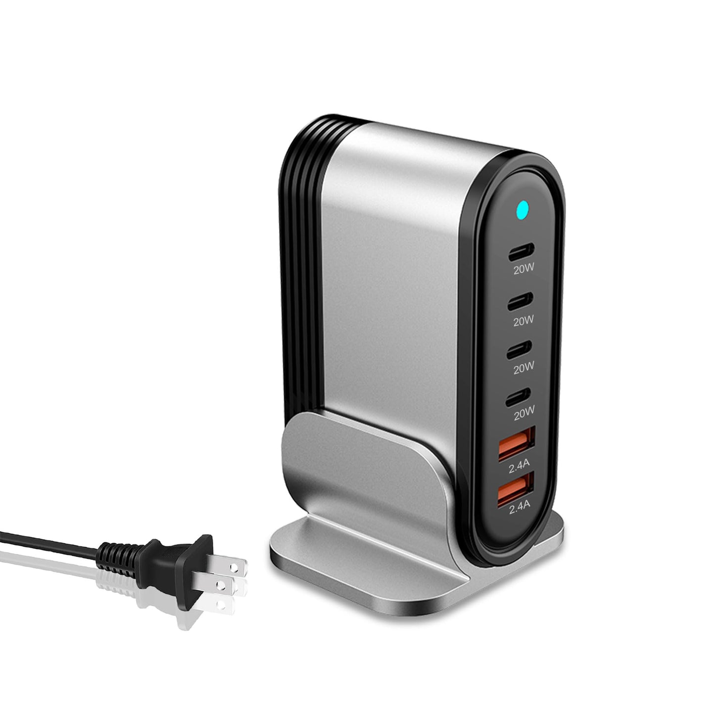 USB C Fast Charger,Fast Charging Station Hub Block Cube with 2 USB A and 4 USB C Wall Charger Power Multiple USB Charger Plug for iPhone 17 16 15 14
