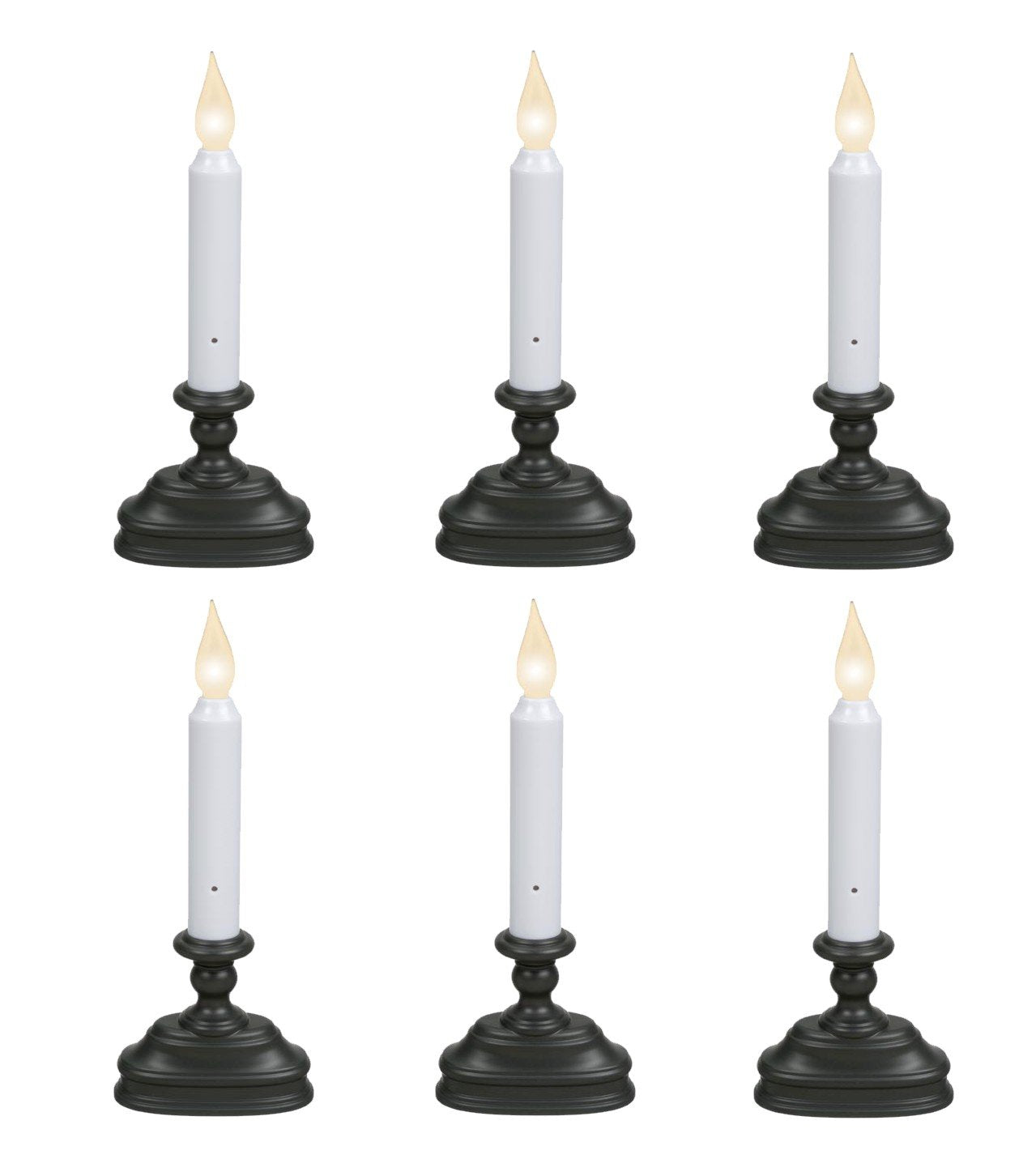 Xodus Innovations FPC1520A Battery Operated LED Window Candles with Dusk to Dawn Sensor, Aged Bronze/Black, (Pack of 6)