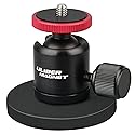 ULIBERMAGNET 60lb Magnetic Camera Mounting Base with Mini Ball Head, Super Strong Rubber Coating Neodymium Magnet with 1/4’’-20 Male Thread Stud