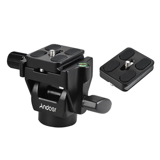 Andoer Monopod Head, M-12 Monopod Tilt Head Panoramic Head Telephoto Bird Watching with Quick Release Plate