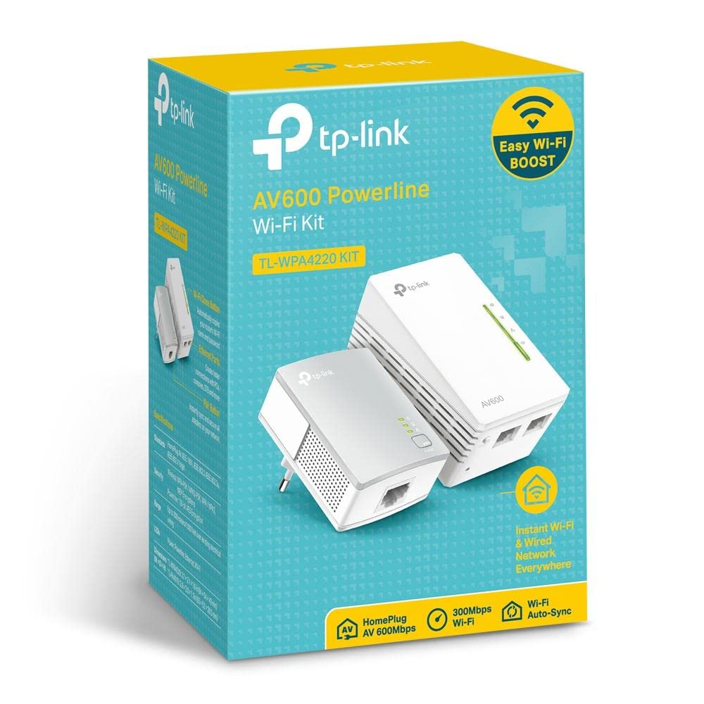 TP-Link Powerline WiFi Extender - Powerline Adapter with WiFi, WiFi Booster, Plug & Play, Power Saving, Ethernet Over Power, Expand Both Wired