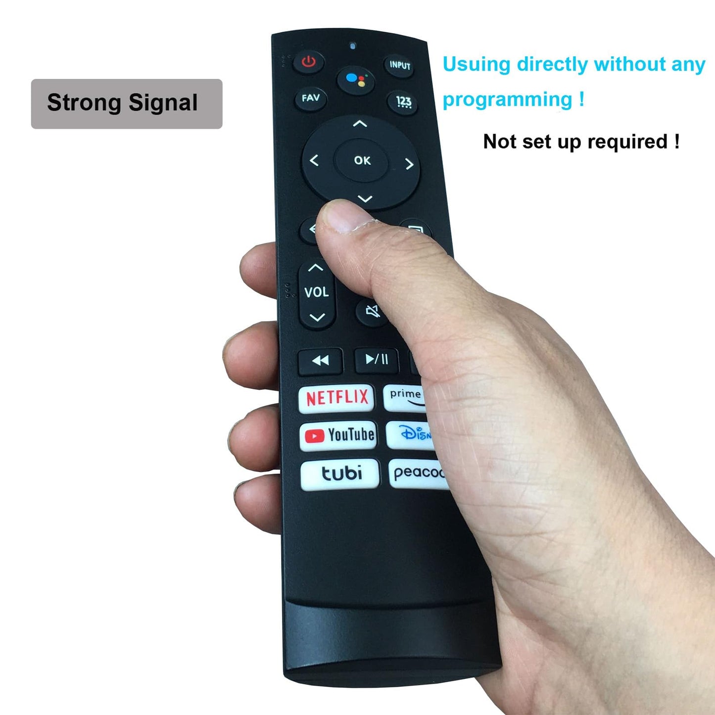 Replacement Remote Control ERF3A90 for Hisense Android Smart TV 75U9DG 55U8G 65U8G 55U7G 65U7G 75U7G 55U78G 65U78G 75U78G [ No Voice Function]