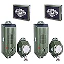 Tactiko Wire Trip Perimeter Alarm 2.0, 129 dB Rechargeable Perimeter - 80ft Kevlar Tripwire, Solar/USB, Weatherproof, Bear Deterrent for Camping