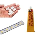 MSDUSA 50 Pack End Cap Cover with Sealant for 10mm Wide Waterproof Silicone LED Strip Light