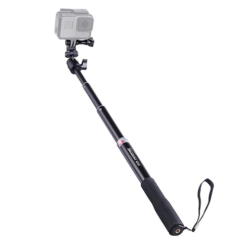 Smatree 36.6” Extendable Aluminum Selfie Stick/Monopod Compatible for DJI OSMO 360/Osmo Action 6/Insta360 X5/Ace, for Gopro Max 2/Lit