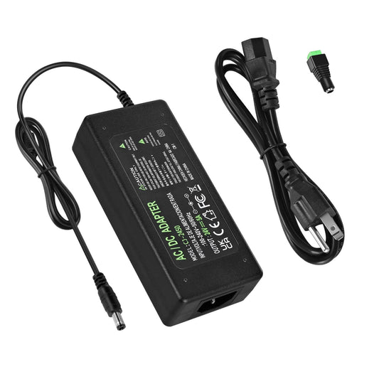 Power Supply 24V 5A,AC 100-240V to DC 24V 120W Converter Adapter Driver Transformer with 5.5mm x 2.5mm/2.1mm Jack, US Plug for Led Strips,LCD…