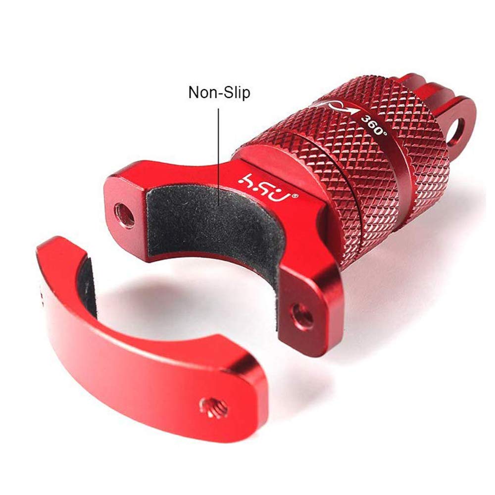 HSU Bike Handlebar Mount for Gopro Hero 13/12/11/10/9/8/7/6/5/4 AKASO Campark Osmo Action 3/4 and Other Action Cameras, 360 Degrees Rotary Motorcycle