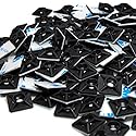 Maxxima 0.75 Inch Zip Tie Mounts - Cord Management Desk Cable Organizer, 3M Tape Self Adhesive Mounting Pad, Cable Tie Anchors, Stick On Table