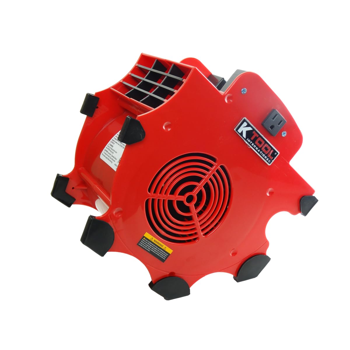 K Tool International 77702 Utility Floor Blower Fan, 300 CFM, 3 Speed Motor, Overload Protection, Impact Resistant ABS, 180 Watt, 110-120V, 60Hz, 12
