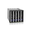 ICY Dock FatCage MB155SP-B 5 Bay EZ-Tray 3.5" SATA Hard Drive Hot-Swap Backplane Cage in 3X 5.25 Bay